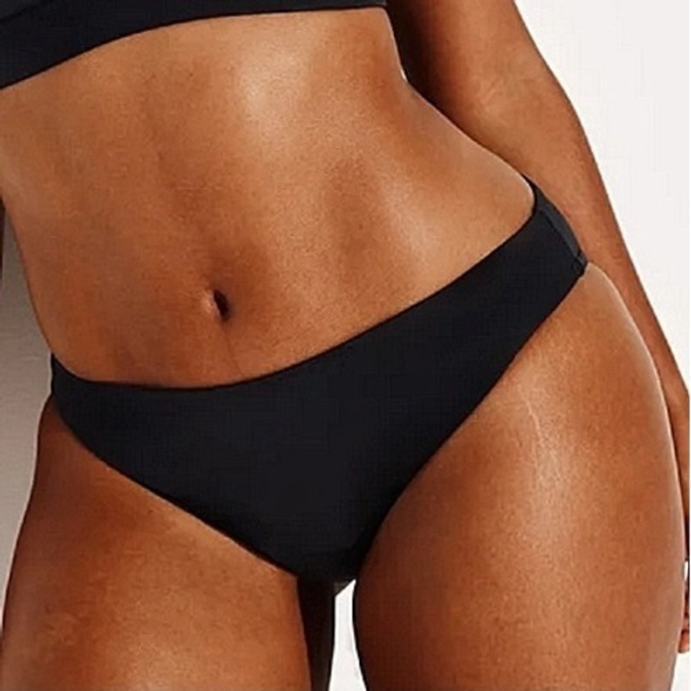 Knix‎ Classic Bikini Swim Bottom Sz XL Black Mid Rise